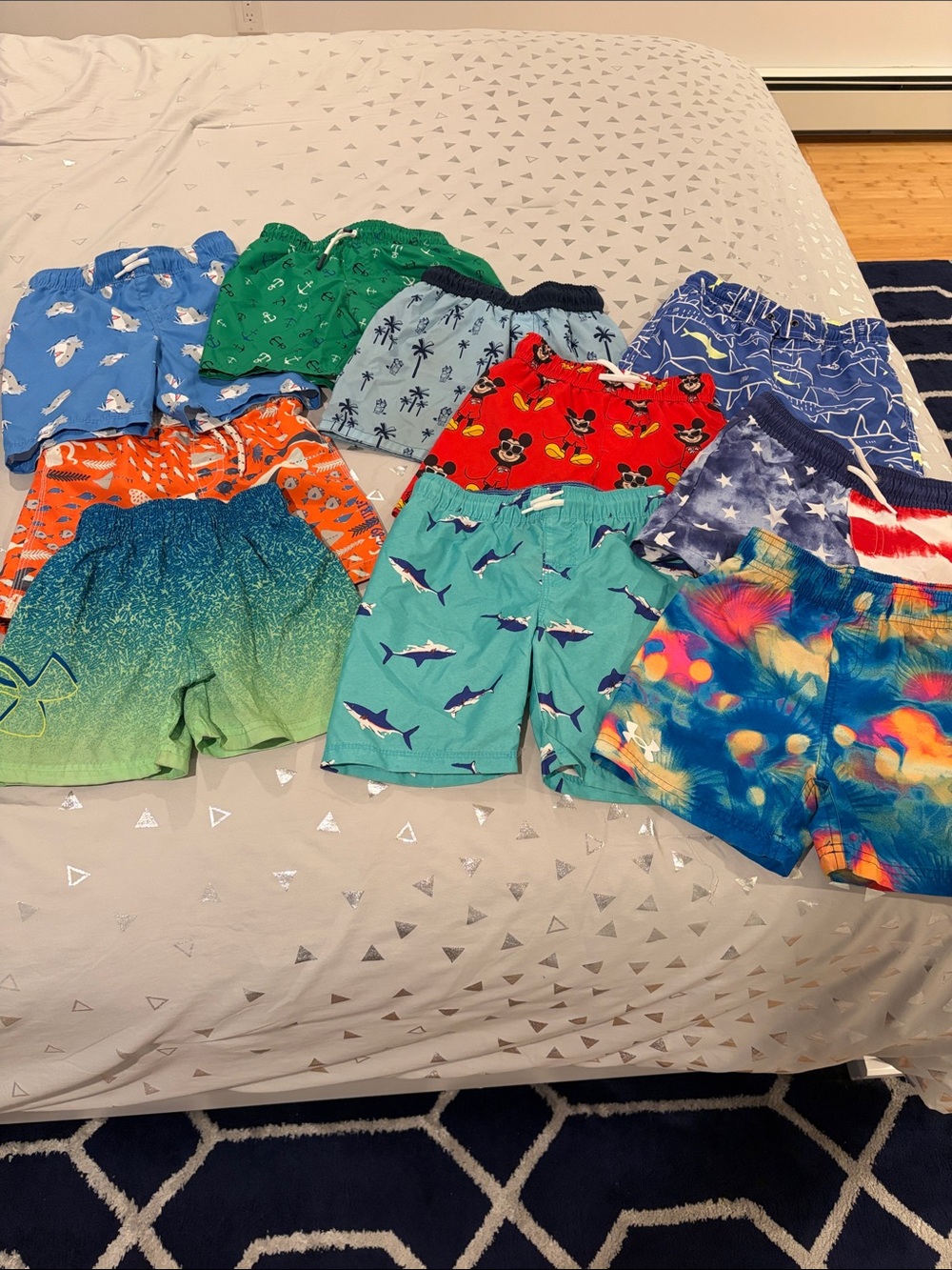 Huge lot of boys size 4/4T swim trunks